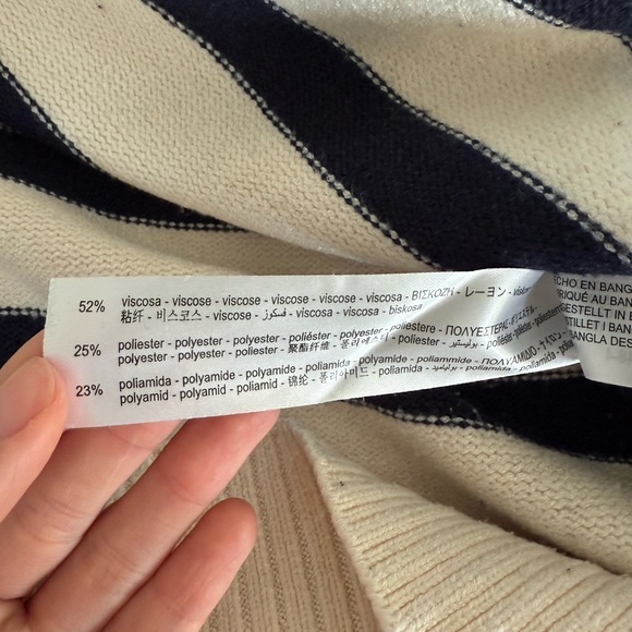 Zara Oversized Striped Sweater Knit S - Picture 3 of 5